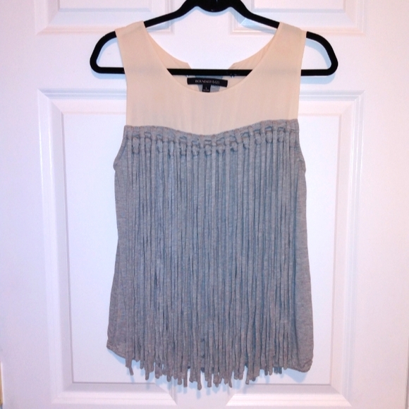 Boundary & Co. BOHO Fringe Tank Top large - Picture 1 of 8